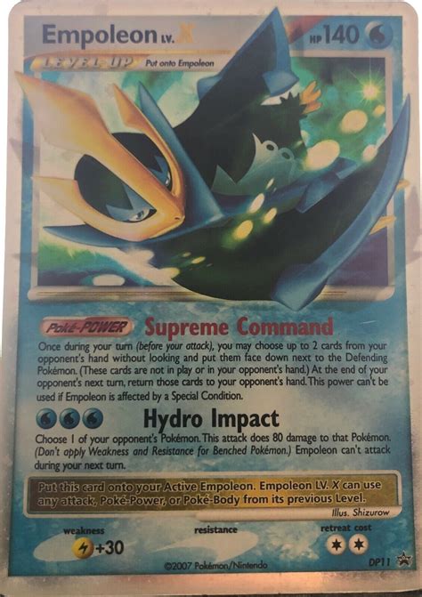 Empoleon Lv X DP11 Lightly Played Black Star Promo Holo EBay