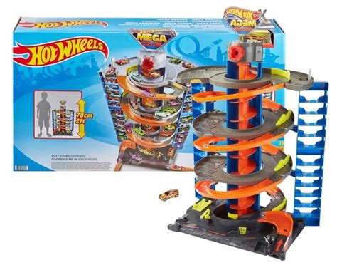 HOT WHEELS CITY ZESTAW ZAKRĘCONY MEGA GARAŻ PARKING autko Cena Opinie