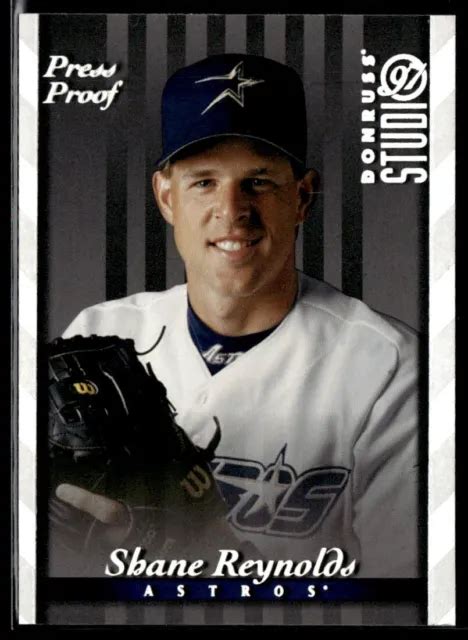 Preuves De Presse Studio Shane Reynolds Donruss Houston