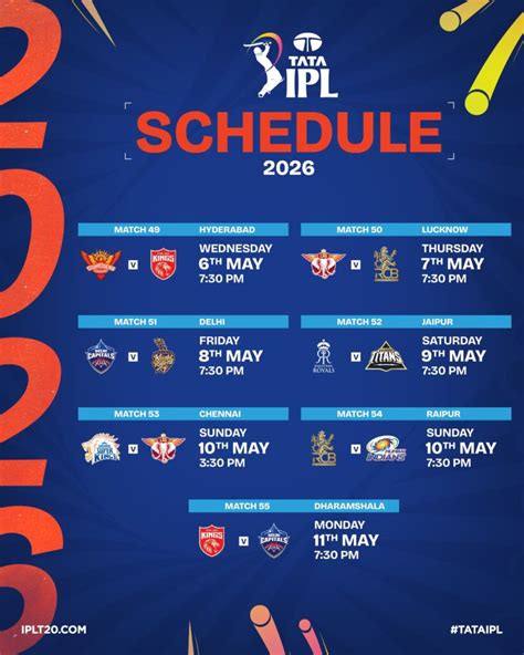 ipl  schedule fixtures match list