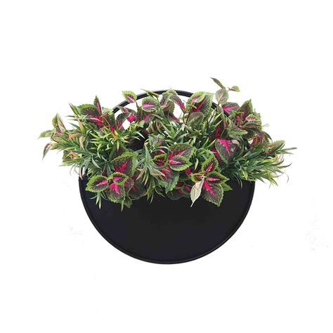 Artificial Coleus Bush Wall Planter | Greenery Imports