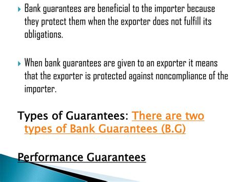 PPT - Different Types of Bank Guarantees And Letter of Credit PowerPoint Presentation - ID:7557397