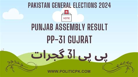 PP 31 Gujrat Final Result 2024 Winner Candidate Political Current