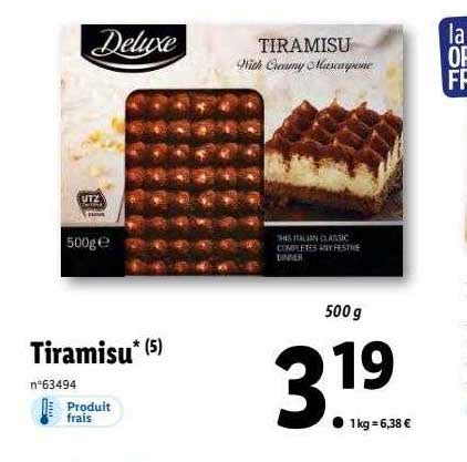 Promo Tiramisu Deluxe Chez Lidl ICatalogue Fr