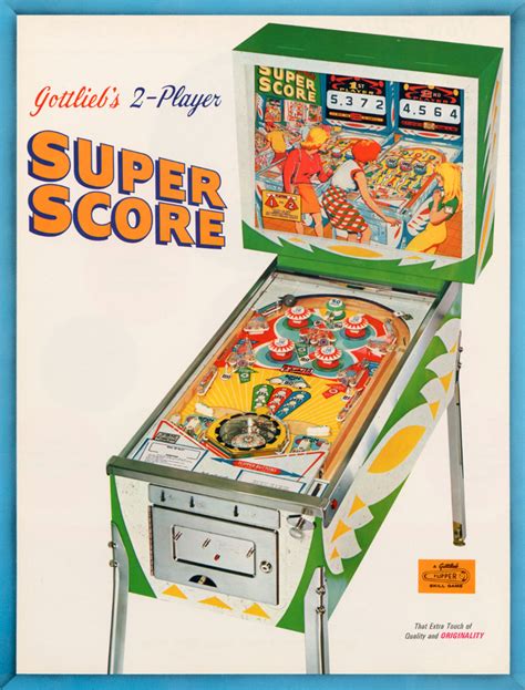 Super Score D Gottlieb Company Pinball Usa The Arcade