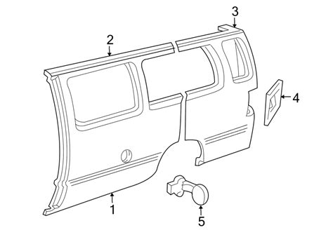 Ford E 350 Econoline Quarter Panel Driver Side Regular Van W Window Driver Side W Window