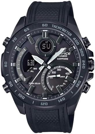 Casio Edifice Ecb Dc Adf Black Analog Digital Dial Gray Ion Plated