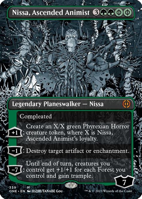 Nissa Ascended Animist Borderless Phyrexia All Will Be One