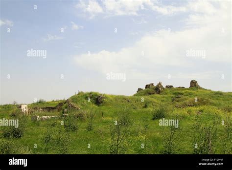 Israel Jezreel Valley Remains Of The Crusader Church Left And The