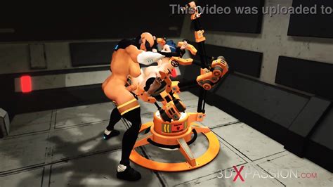 Cyber Fuck Machine In Action Sexy Shemale Plays With Su