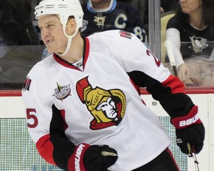 Ottawa Senators Chris Phillips Looks Officials Editorial Stock Photo