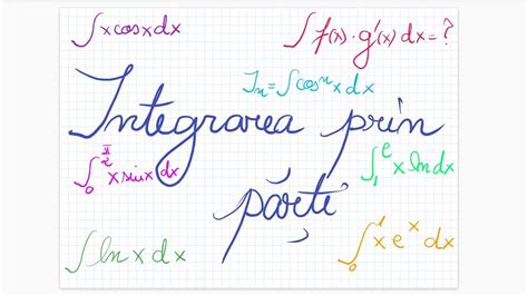 Integrarea Prin Parti Formula Exemple Youtube