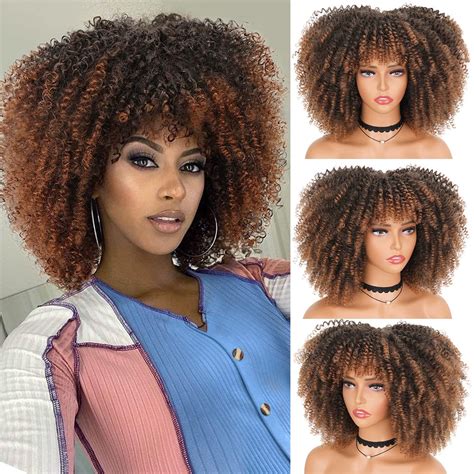 Amazon Pelucas Afro Rizadas Para Mujeres Negras Peluca Afro