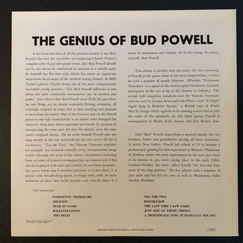 Yahoo オークション バドパウエル BUD POWELL ザ ジニアス