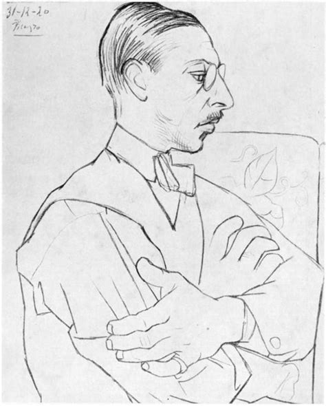 Pablo Picasso Igor Stravinsky Paris December Pencil On