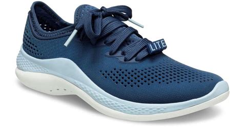 Crocs™ Literide 360 Pacer Trainers In Navyblue Grey Blue Save 10