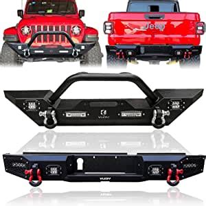 Amazon TIOYAR Front And Rear Bumper Texture Black Compatible With