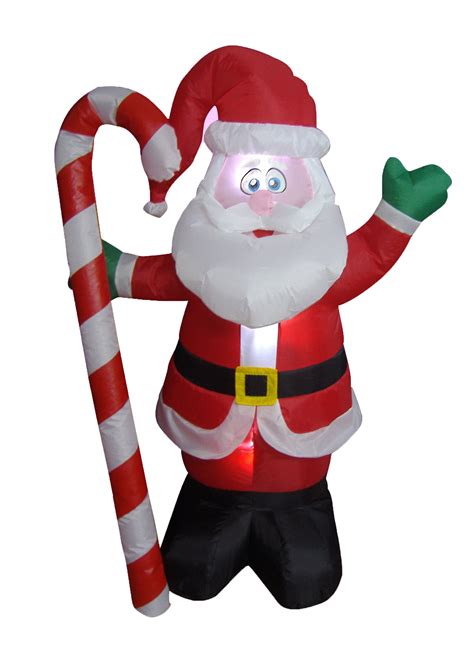 The Holiday Aisle® 4 Foot Lighted Christmas Inflatable Santa Claus With