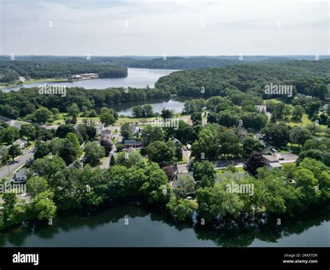 An Aerial View Of The Kenoza Lake Area In Haverhill Massachusetts