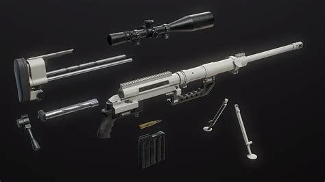 3D model CheyTac M200 Intervention Sniper Rifle VR / AR / low-poly ...