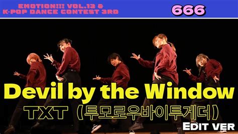 Edit Ver K Pop Dance Contese Rd Devil By The Window Txt