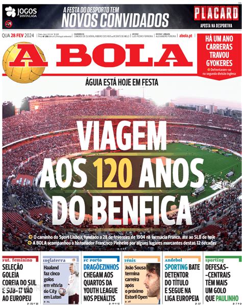 A Bola Fev Jornais E Revistas Sapo Pt Ltima Hora E