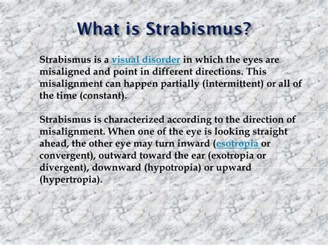 Ppt Strabismus Causes Symptoms Daignosis Prevention And Treatment Powerpoint Presentation