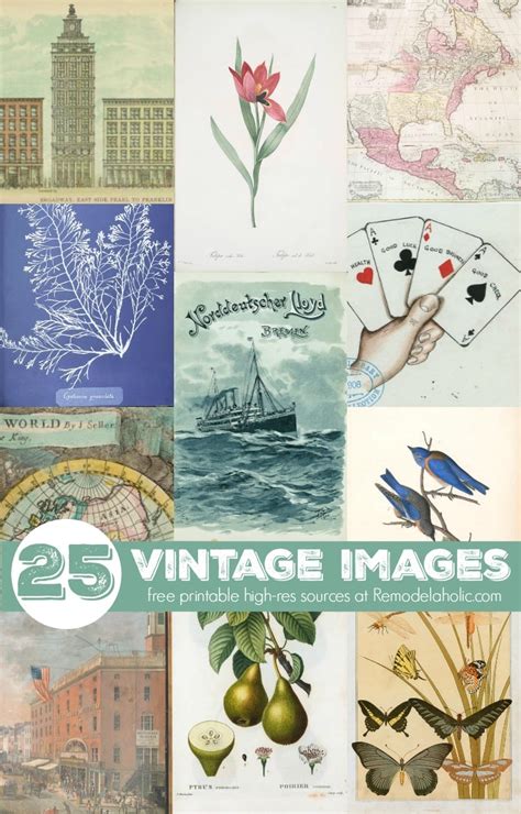 Remodelaholic | 25+ Free Printable Vintage Images