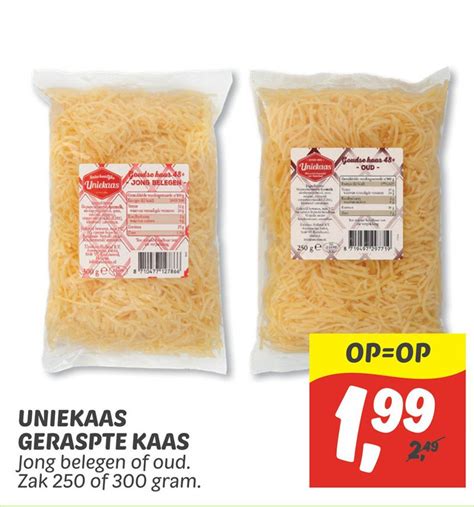 Uniekaas Geraspte Kaas Aanbieding Bij Dekamarkt