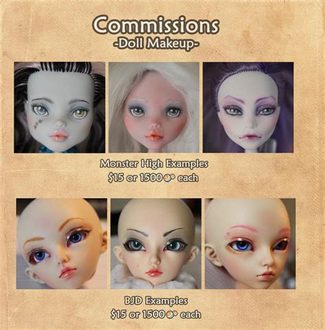 Commission Prices List By Mysweetqueen Dolls On Deviantart