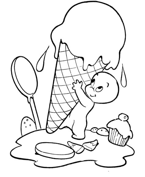 Ice Cream Printable Coloring Pages