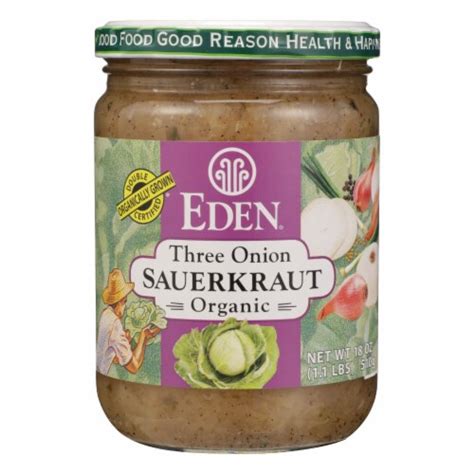 Eden Three Onion Organic Sauerkraut 12 Ct 18 Oz Smiths Food And Drug