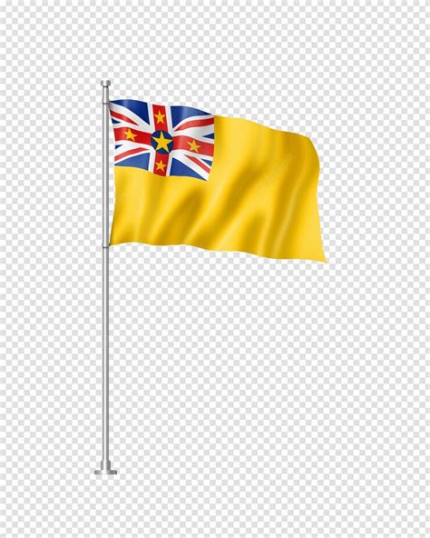 Premium PSD | Niue flag isolated on white