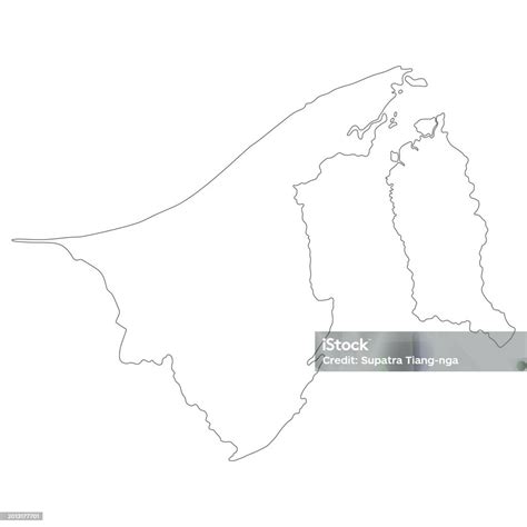 Brunei Map Map Of Brunei In White Color Stock Illustration Download