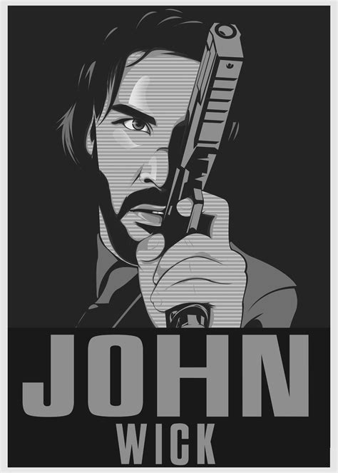 'john wick' Poster by Ridwanart | Displate | Keanu reeves, John wick ...