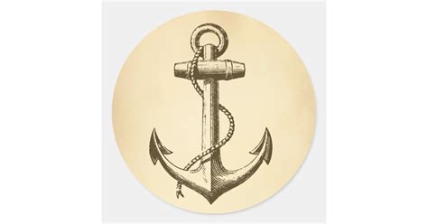 Anchor Classic Round Sticker Zazzle