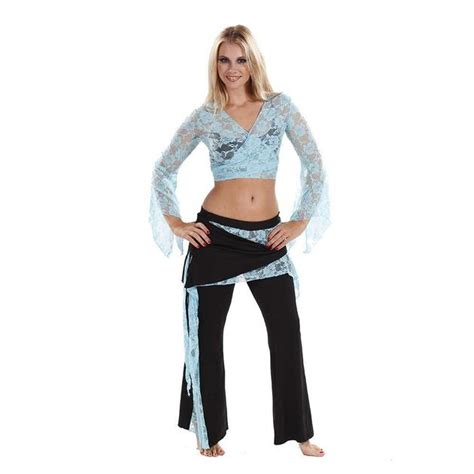 Belly Dance Lace Top And Lycra Pants Costume Set Love It Laced 4499