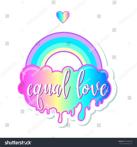 Equal Love Inspirational Gay Pride Poster Stock Vector Royalty Free