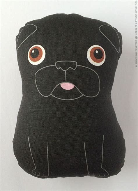 Buddy Large Black Pug Plush by NerfectArtNovelties on Etsy Black Pug Puppies, Pug Puppy, Pug ...