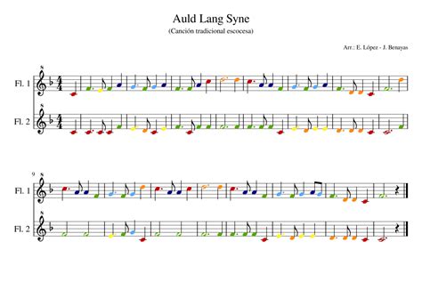 Auld Lang Syne canción tradicional de Escocia AULA DE MÚSICA