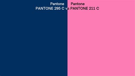 Pantone 295 C vs PANTONE 211 C side by side comparison