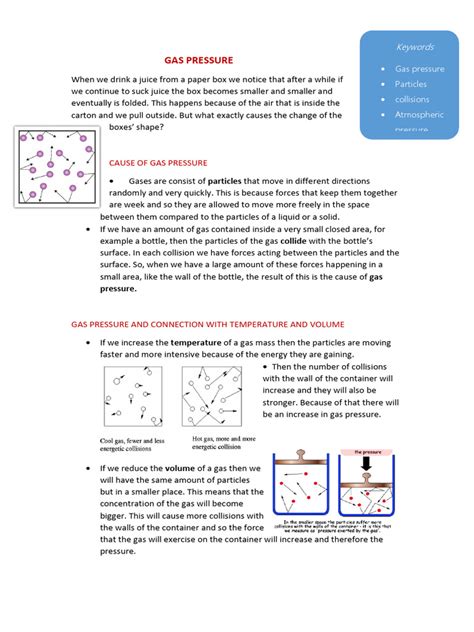 Gas Pressure | PDF | Gases | Atmosphere Of Earth