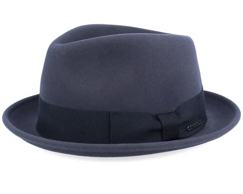 Player Woolfeltcashmere Dark Grey Fedora Stetson Hat