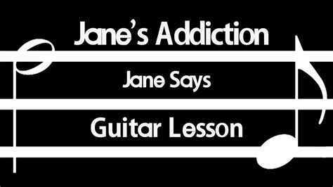 Jane S Addiction Jane Says Guitar Lesson YouTube