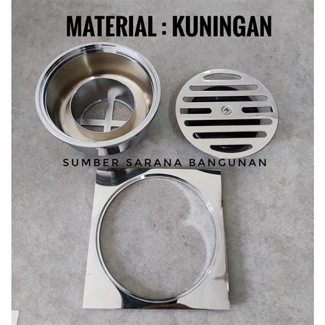 Jual Floor Drain Kuningan Chrome Saringan Got Tebal Brass Shopee