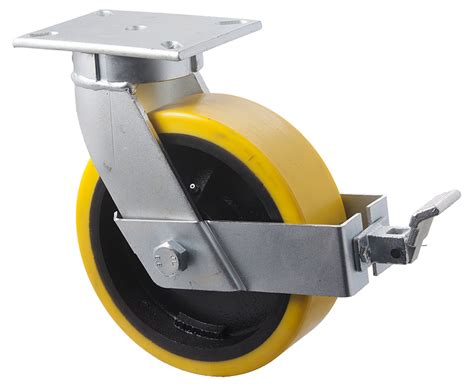 V Series Castor Mm Polyurethane On Cast Iron Wheel Heavy Duty