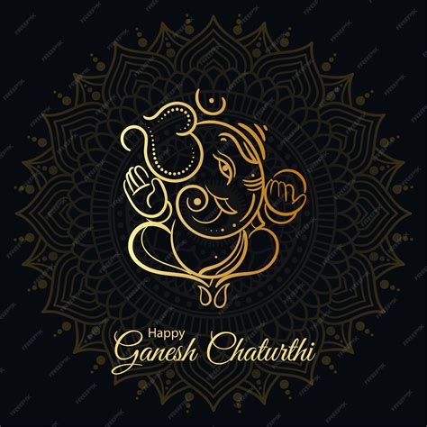 Premium Vector Vector Design For Ganesh Chaturthi Concept Vinayak Ganpati Bappa Morya Indian