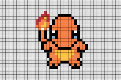 charmander pixel art - Pokemon Charmander Pixel Art - InfographicNow ...