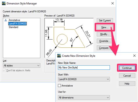 Dimension Style Dimstyle Settings