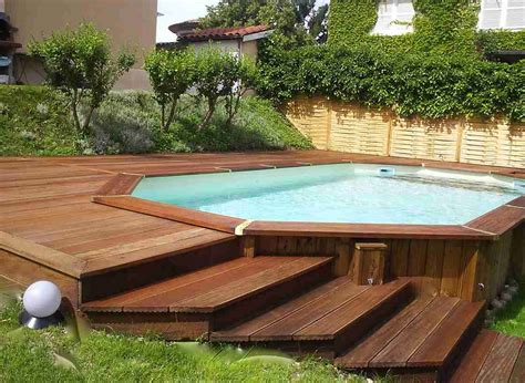 Piscine Bois Enterr E Charmant Piscine Semi Enterree Bois Terrasse